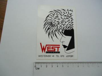 sticker oud Den Haag kapper WEST Westeinde 141 retro mode beschikbaar voor biedingen