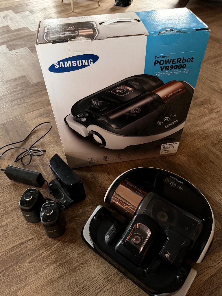 Samsung POWERbot VR9000 robotstofzuiger – compleet in doos, Gebruikt, Verzenden, Robotstofzuiger, Minder dan 1200 watt