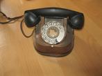 telefoon met draaischijf van koper en bakeliet, Antiek en Kunst, Antiek | Koper en Brons, Ophalen, Koper
