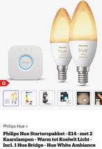 Philips Hue Starterspakket - warm ambiance, Huis en Inrichting, Lampen | Losse lampen, Led-lamp, Minder dan 30 watt, E14 (klein)