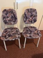 Witte stoelen met stoffen bekleding, Ophalen, Gebruikt, Twee, Wit