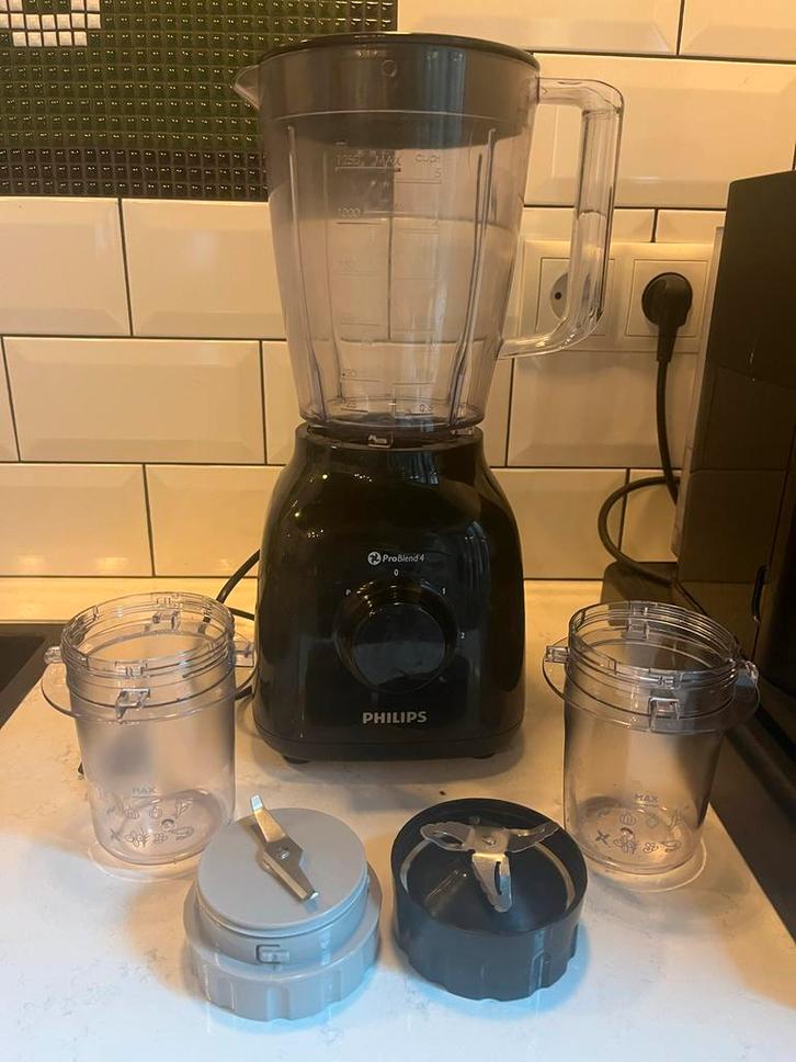 Philips Blender - Weinig gebruikt, veel accessoires, Witgoed en Apparatuur, Blenders, Gebruikt, Blender, Ophalen of Verzenden