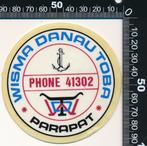 Sticker: Wisma Danau Toba - Parapat, Ophalen of Verzenden