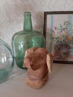Stoere vintage houten hondenkop weimaraner, Ophalen of Verzenden