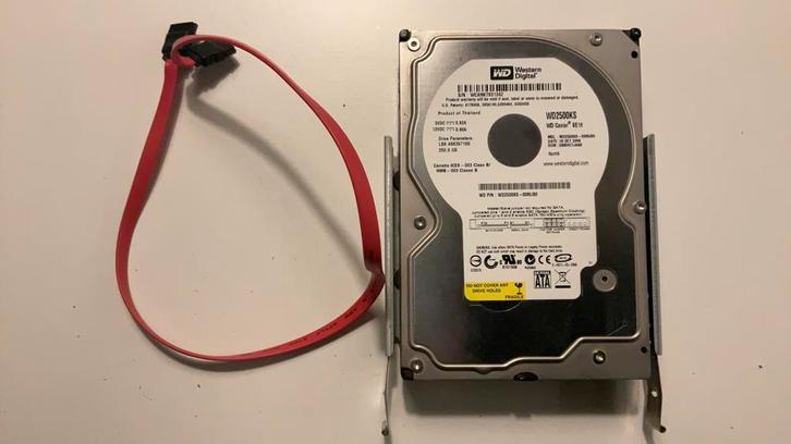 WD Harde schijf 250gb met houder, Computers en Software, Harde schijven, Gebruikt, Desktop, Intern, HDD, SATA, Ophalen of Verzenden