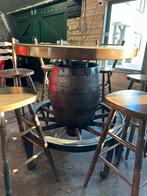 Antieke statafel met 6 krukken, Ophalen, Gebruikt