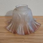 Vintage lampenkapje brocante stijl, Huis en Inrichting, Gebruikt, Crème, Rond, Ophalen of Verzenden