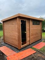 Thermowood buitensauna met Voorruimte / omkleedt ruimte, Nieuw, Complete sauna, Ophalen of Verzenden, Fins of Traditioneel