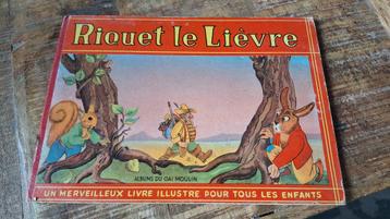 Oude Franstalig kinderboek, riquet le lievre, zie foto's  beschikbaar voor biedingen