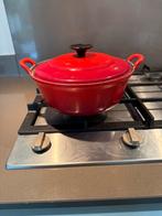Le Creuset Braadpan - Rood, Huis en Inrichting, Keuken | Potten en Pannen, Gebruikt, Ophalen of Verzenden, Koekenpan of Braadpan