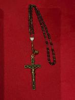 Antieke Rozenkrans ❤️ Kruis ingelegd met ebbenhout, Ophalen of Verzenden