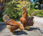 Haan en Hen / brons / tuinbeelden / kippen