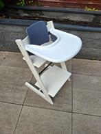 Stokke Tripp Trapp stoel, met tafelblad en babyset, Ophalen, Gebruikt, Meegroeistoel, Stoelverkleiner