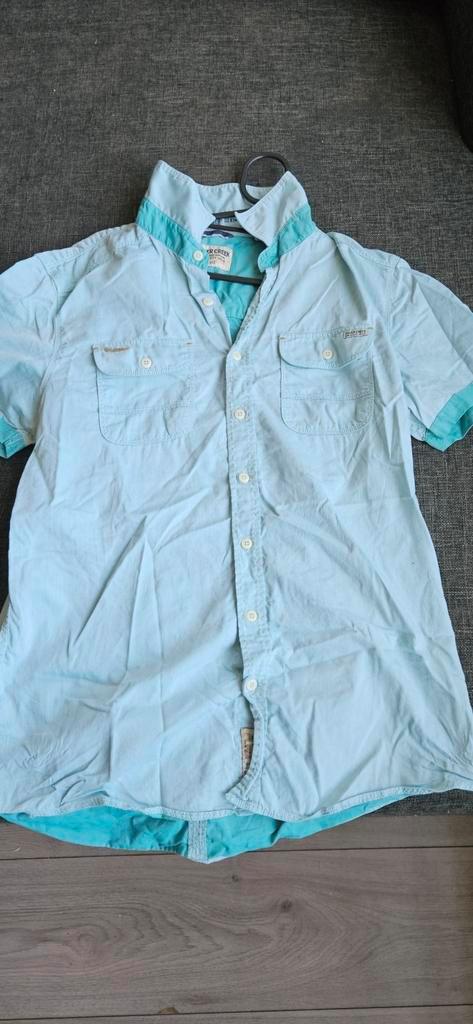 Merk: SILVERCREEK. Maat:M., Kleding | Heren, Overhemden, Zo goed als nieuw, Halswijdte 39/40 (M), Blauw, Ophalen of Verzenden