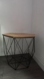 Bijzettafel opbergmand, Huis en Inrichting, Tafels | Bijzettafels, Minder dan 55 cm, Gebruikt, Rond, Ophalen