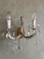 Brocante Wandlampjes - Set van Twee, Huis en Inrichting, Lampen | Wandlampen, Ophalen of Verzenden, Gebruikt, Glas