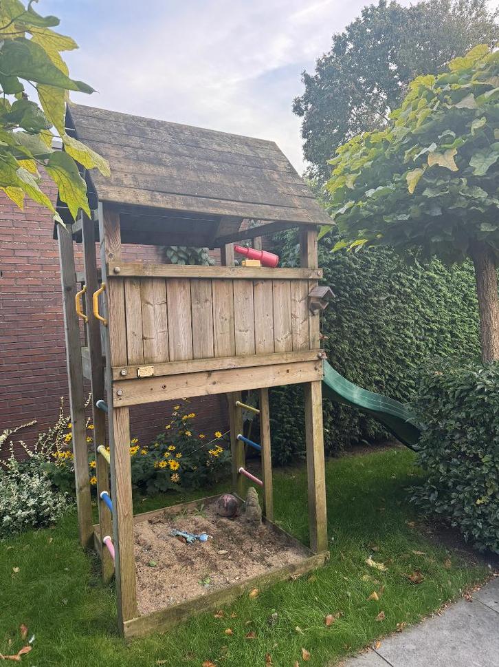 Te koop - Tuin speelhuisje,, Kinderen en Baby's, Speelgoed | Buiten | Speelhuisjes, Gebruikt, Hout, Ophalen