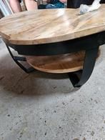 Mangohouten koffietafel, Huis en Inrichting, Minder dan 55 cm, Rond, Nieuw, Ophalen of Verzenden