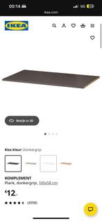 Pax kast plank 4 stuks komplement zwart bruin, Ophalen, Gebruikt