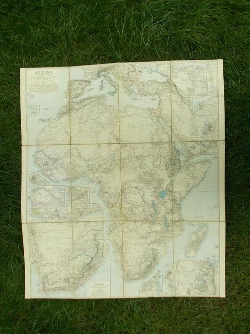 grote Duitse wandkaart Afrika 1890 ophalen, Antiek en Kunst, Antiek | Boeken en Bijbels, Ophalen