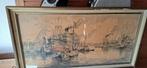 Havenschilderij Molenaar, Antiek en Kunst, Ophalen of Verzenden