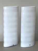 2 Hoge Ikea Design Anne Nilsson Ovale Vaas Vazen Wit Set, Ophalen, 50 tot 75 cm, Wit, Glas