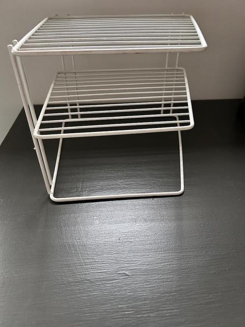 Bordenrek (wit of zilver), Huis en Inrichting, Keuken | Keukenbenodigdheden, Gebruikt, Ophalen
