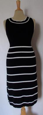 Fijn gebreid/knitwear zwart/wit jurkje van Comma! M, Kleding | Dames, Jurken, Maat 38/40 (M), Verzenden, Zwart, Zo goed als nieuw