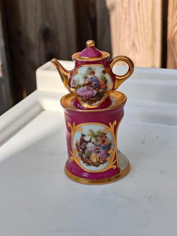 Limoges France miniatuur theepot theepot houder beschikbaar voor biedingen