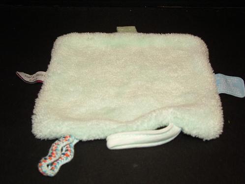 SNOOZEBABY KOBER KNUFFELDOEKJE PLUCHE MINTGROEN MET TRICOT G, Kinderen en Baby's, Speelgoed | Knuffels en Pluche, Nieuw, Overige typen