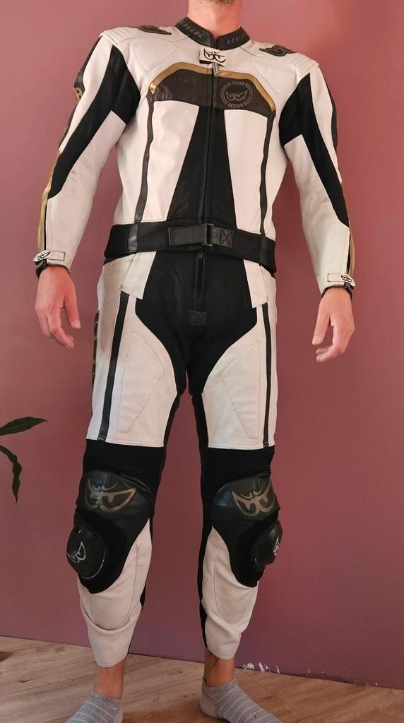 Berik tweedelig leren motorpak maat 52, Motoren, Kleding | Motorkleding, Combipak, Heren, Tweedehands, Ophalen of Verzenden