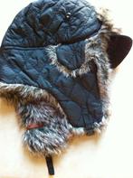 Heren muts gewatteerd zwart met bont, Kleding | Heren, Ophalen of Verzenden, Zo goed als nieuw, Overige maten, Muts