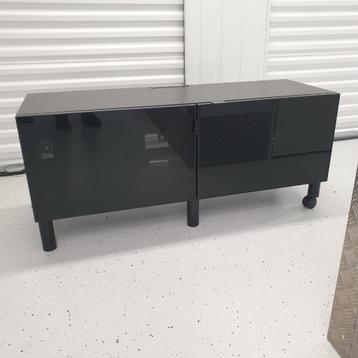 IKEA Besta zwarte tv-meubel kast - afbeelding 2