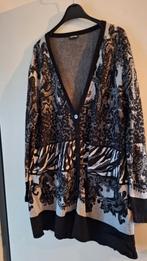 Zwart vest met witte details - Maat 44, Ophalen of Verzenden, Zo goed als nieuw, Maat 42/44 (L), Zwart