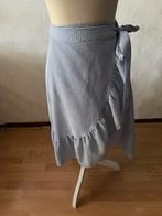Mooie blauw met wit gestreepte overslagrok maat 36, Blauw, Ophalen of Verzenden, Zo goed als nieuw, Maat 36 (S)