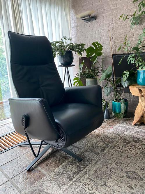 Prachtige lederen relaxstoel, Huis en Inrichting, Fauteuils, Zo goed als nieuw, Leer, 50 tot 75 cm, Ophalen of Verzenden