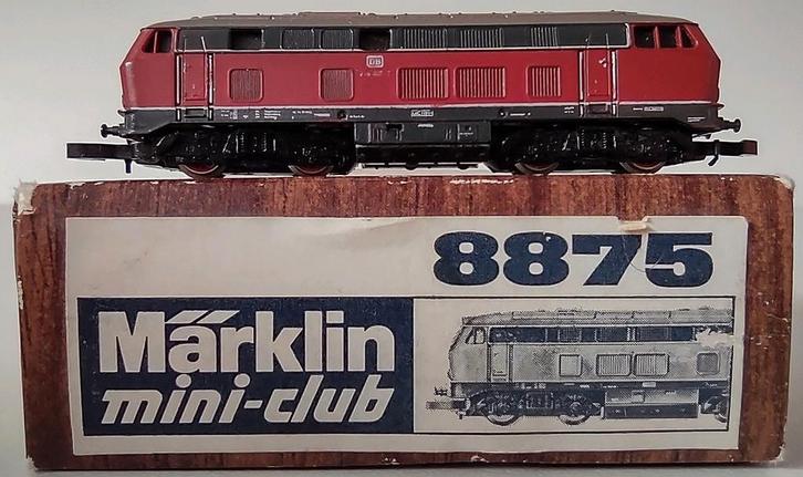 MÄRKLIN Z 8875 diesellocomotief BR 216 van de DB in de ovp, Hobby en Vrije tijd, Modeltreinen | Overige schalen, Gebruikt, Locomotief