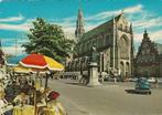 AK Haarlem markt terras kerk Opel VW Goggomobiel Fiat, Ophalen of Verzenden, 1960 tot 1980, Gelopen, Noord-Holland