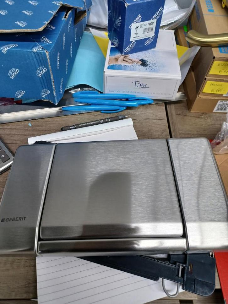 Gebrit drukplaat RVS, Doe-het-zelf en Verbouw, Sanitair, Nieuw, Ophalen