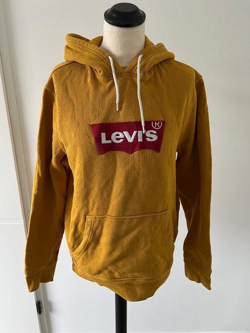 Heel goed: mosterd geel Levi’s oversized hoodie trui S 36 38, Kleding | Dames, Truien en Vesten, Zo goed als nieuw, Maat 36 (S)