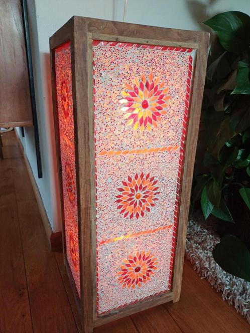 Lamp Mozaïek oosters glas vloerlamp handmade, Antiek en Kunst, Curiosa en Brocante, Ophalen of Verzenden