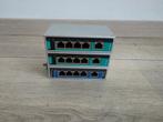 Moxa EDS-205A Industriële Ethernet Switches( set van 3 ), Hobby en Vrije tijd, Elektronica-componenten, Ophalen of Verzenden, Gebruikt