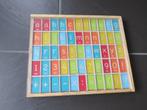 Houten letterbak met letterplaatjes en cijferreeks, Kinderen en Baby's, Ophalen of Verzenden, Zo goed als nieuw, Ontdekken