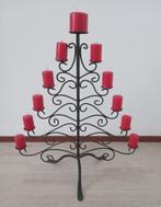 Zwarte smeedijzeren kaarsen kerstboom, Huis en Inrichting, Woonaccessoires | Kandelaars en Kaarsen, 50 tot 75 cm, Zwart, Ophalen of Verzenden