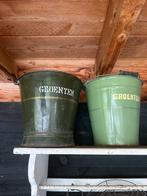 Brocante groente emmers 3 x, Antiek en Kunst, Antiek | Emaille, Ophalen of Verzenden