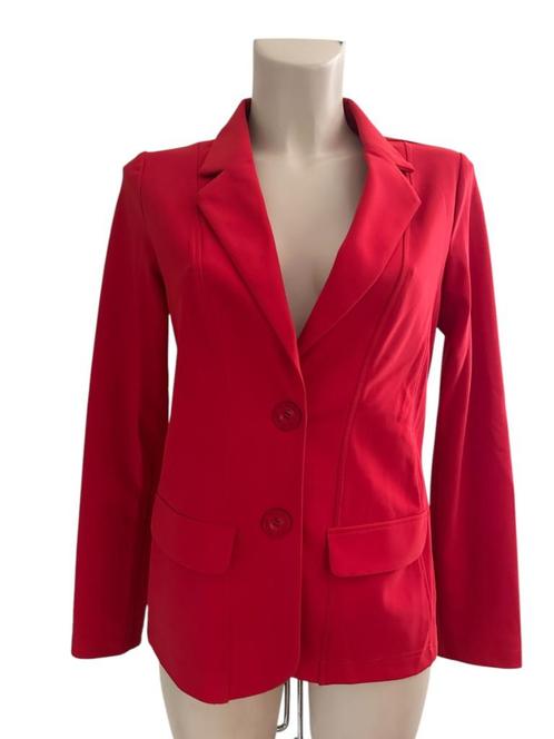 Studio Anneloes blazer rood bonded M, Kleding | Dames, Jasjes, Kostuums en Pakken, Zo goed als nieuw, Maat 38/40 (M), Rood, Ophalen of Verzenden
