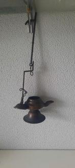 Koperen/patina olielampje,zie beschrijving., Antiek en Kunst, Ophalen of Verzenden