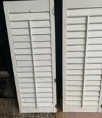 Houten shutters 2 stuks, Huis en Inrichting, Stoffering | Gordijnen en Lamellen, Ophalen, Minder dan 50 cm, Gebruikt, Wit