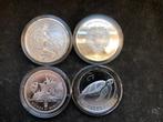 4 x 1 oz Ag mooie verzamelmuntjes inclusief T&T verzending, Ophalen of Verzenden, Zilver