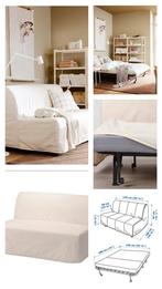 Slaapbank, Huis en Inrichting, Beige, Tweepersoons, Zo goed als nieuw, 200 cm